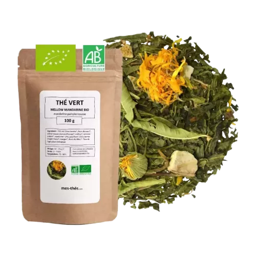 Thé Vert melon et mandarine bio